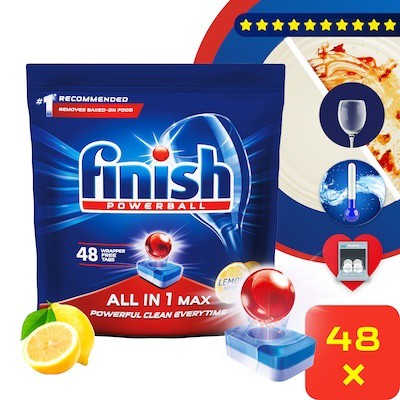 Calgonit Finish ALL In 1 Max Lemon 48tab | Čistící a mycí prostředky - Příp. do myček na nádobí - Mycí prostředky Calgonit Finish ALL In 1 Max Lemon 48tab | Čistící a mycí prostředky - Příp. do myček na nádobí - Mycí prostředky